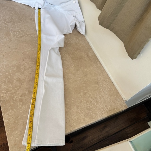 J Crew White Skinny Flare Jean Womens Size 33 High Waist Slimming - Picture 11 of 16
